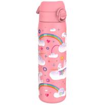 Бутилка за вода Ion8 Print, метална, 600ml, ЕДНОРОГ