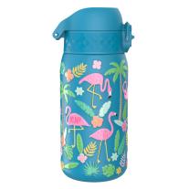 Бутилка за вода Ion8 Print, метална, 400ml, ФЛАМИНГО