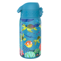 Бутилка за вода Ion8 Print, метална, 400ml, Sea Turtle