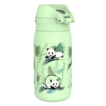 Бутилка за вода Ion8 Print, метална, 400ml, ПАНДИ