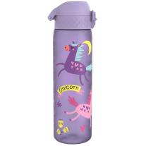 Бутилка за вода Ion8 Print, рециклирана пластмаса, 500ml, ЕДНОРОЗИ ЛИЛАВИ