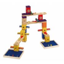 Комплект дървена писта Hape, Quadrilla, Музикално спускане