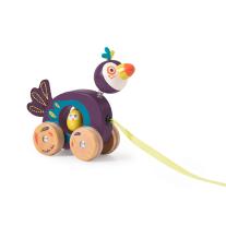 Мини играчка за дърпане Moulin Roty, Тукан