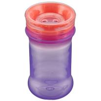 Неразливаща се чаша с мек силиконов ръб Vital Baby - 360°, 280 ml, лилава