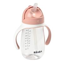 Неразливаща се чашка със сламка Beaba, 300 мл, Old Pink