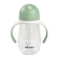 Неразливаща се чашка със сламка Beaba, 300 мл, Sage Green