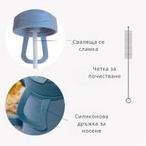 Детски термос със сламка Nuvita 500 мл, Sage Green