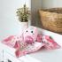 Играчка кърпичка Pearhead Owl pink
