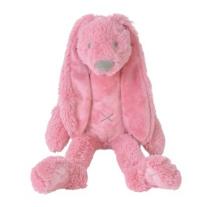 Плюшена играчка Happy Horse, Зайчето Richie, Тъмно розово, 38 см