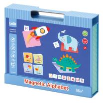 Магнитна книга-куфар, Букви, срички и думи на английски език Lelin Toys