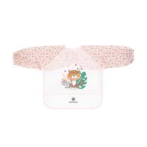 Непромокаем лигавник с ръкави и джоб KIKKA BOO Savanna Pink