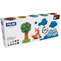 Milan Тесто за моделиране Soft Dough Funny Faces, 10 цвята
