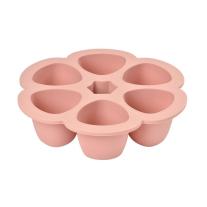 Силиконова форма за замразяване на бебешка храна BEABA, 6х150 мл, Old Pink
