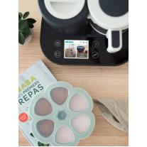 Силиконова форма за замразяване на бебешка храна BEABA, 6х90 мл, Sage Green