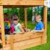Дървен пясъчник с пейки Fungoo BEACH за JOY, MyHouse, MySide, MySpace