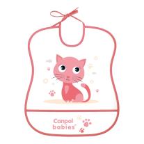 Canpol Лигавник с подложка Розово коте 