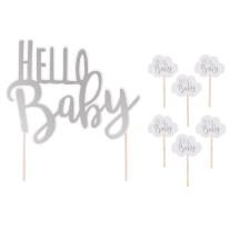 Jabadabado: Декорация за торти и сладкиши "Hello Baby"