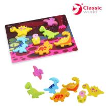 Classic World - 3D дървен пъзел - Динозаври