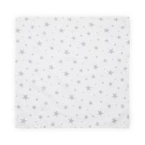 Lorelli Памучна пелена 80х80 см / WHITE WITH GREY STARS