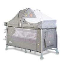Cangaroo Кошара за спане и игра на 2 нива ISLEEP сив меланж
