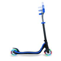 Тротинетка GLOBBER Flow 125 Light с нова T-образна кормилна рамка - Синя, светещи колела 