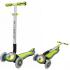 Сгъваема тротинетка GLOBBER Elite Light със светещи гуми и платформа Зелена