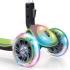 Сгъваема тротинетка GLOBBER Elite Light със светещи гуми и платформа Зелена