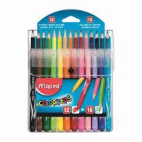 Maped Комплект Maped Combo Pack 12 флумастера Jungle + 15 цветни молива
