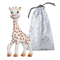 Гризалка Sophie La Girafe с памучна торбичка за съхранение