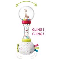Класическа дрънкалка с меко топче Sophie La Girafe "Маракас"