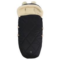 Термочувал за детска количка с овча вълна Kaiser, XL Ears Wool, Black