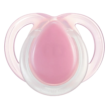 Ортодонтични залъгалки Tommee Tippee NIGHT TIME 0-6м, в розово, в кутия за стерилизиране