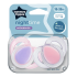 Ортодонтични залъгалки Tommee Tippee NIGHT TIME 18-36м, в бяло и розово, в кутия за стерилизиране