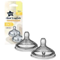 Комплект от 2бр. биберони за новородени Tommee Tippee Closer to Nature Medium 2 капки