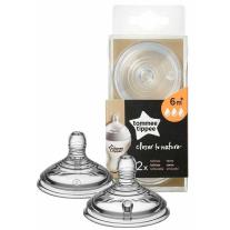 Комплект от 2бр. биберони за новородени Tommee Tippee Closer to Nature Fast 3 капки