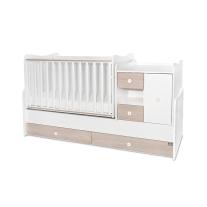 Трансформиращо се легло Lorelli - MiniMax 190/72 см, бяло/кехлибар