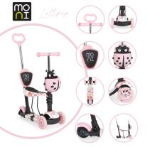 Трансформираща се детска тротинетка Moni Lollipop розава
