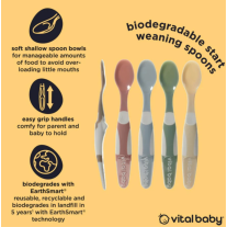 Лъжички за първоначално захранване EarthSmart Vital Baby 4М+