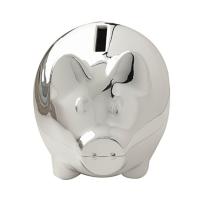 Посребрена касичка прасенце Widdop Bambino Piggy