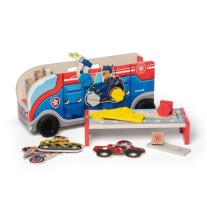 Melissa & Doug - Дървен автобус с подвижна работна маса - Пес Патрул