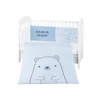 Бебешки спален комплект 2 части KIKKA BOO EU style 60/120 Bear with me Blue